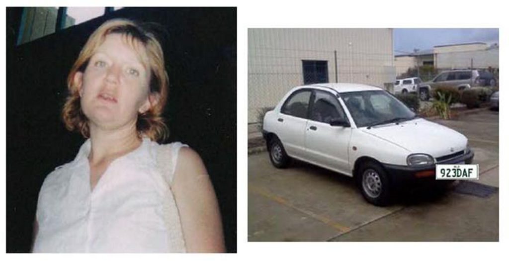 Police are searching for Claudia Jefferies, 42, who may have access to a white 1991 model Mazda 121 with Queensland registration 923DAF. Police are searching for Claudia Jefferies, 42, who may have access to a white 1991 model Mazda 121 with Queensland registration 923DAF.